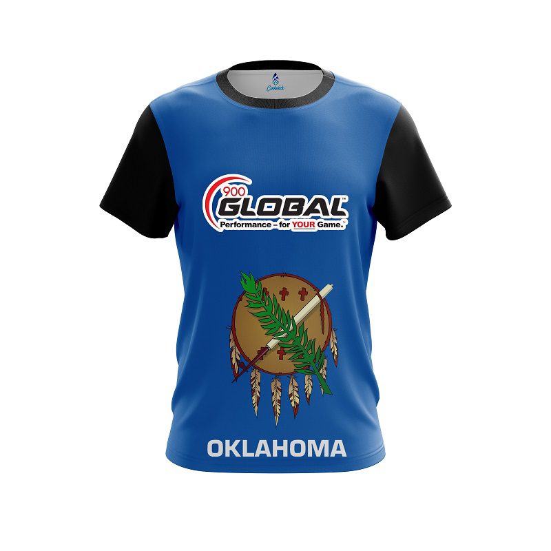 900 Global Oklahoma Flag CoolWick Bowling Jersey