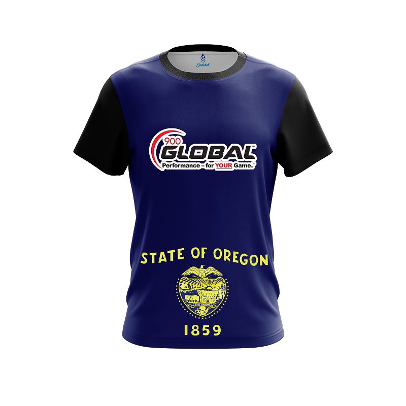 900 Global Oregon Flag CoolWick Bowling Jersey