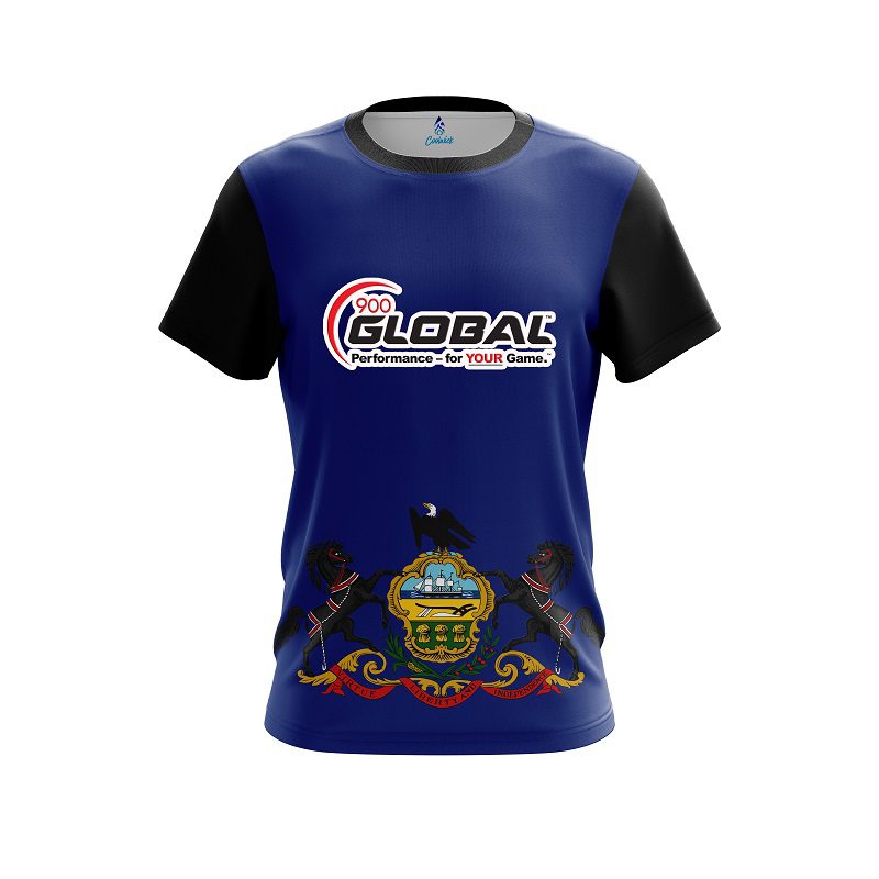 900 Global Pennsylvania Flag CoolWick Bowling Jersey