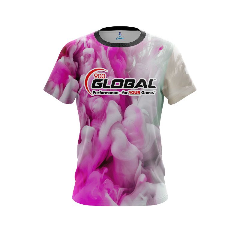 900 Global Pink Clouds CoolWick Bowling Jersey