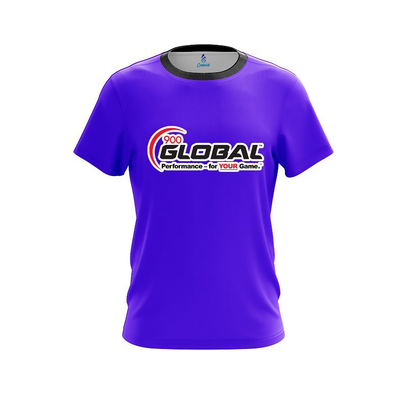 900 Global Plain Purple CoolWick Bowling Jersey