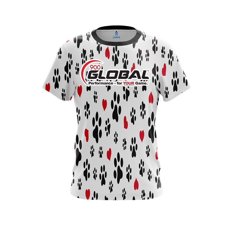 900 Global Puppy Love White CoolWick Bowling Jersey