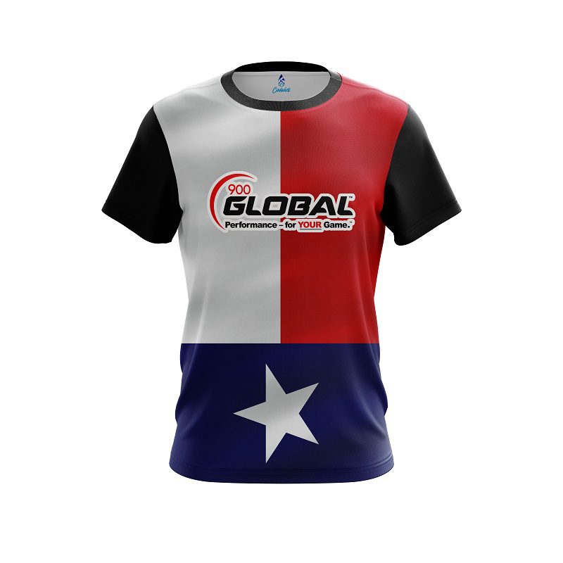 900 Global Texas Flag CoolWick Bowling Jersey