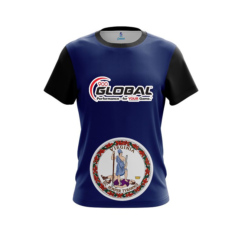 900 Global Virginia Flag CoolWick Bowling Jersey