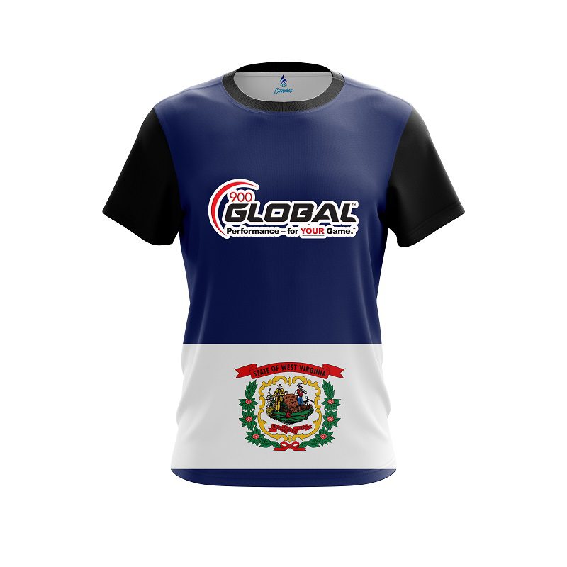 900 Global West Virginia Flag CoolWick Bowling Jersey