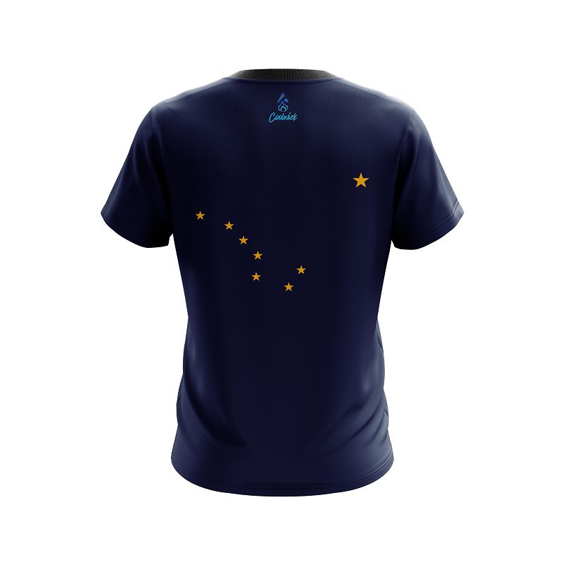 Plain Alaska Flag CoolWick Bowling Jersey - Image 2