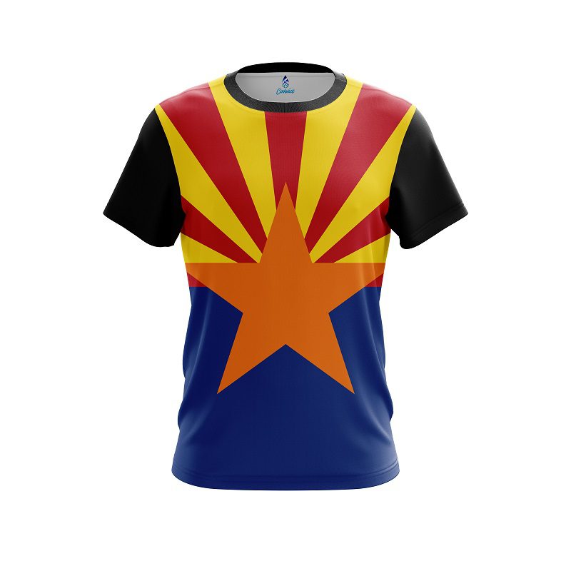 Plain Arizona Flag CoolWick Bowling Jersey