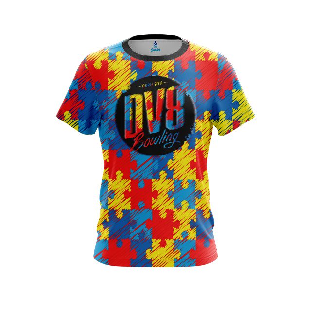 DV8 Autism Awareness CoolWick Bowling Jersey