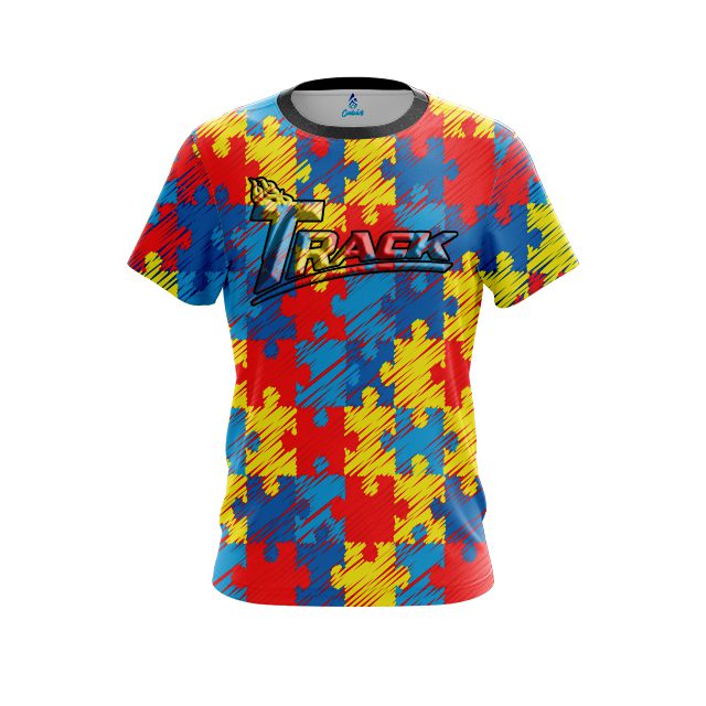 Track Autism Awareness CoolWick Bowling Jersey
