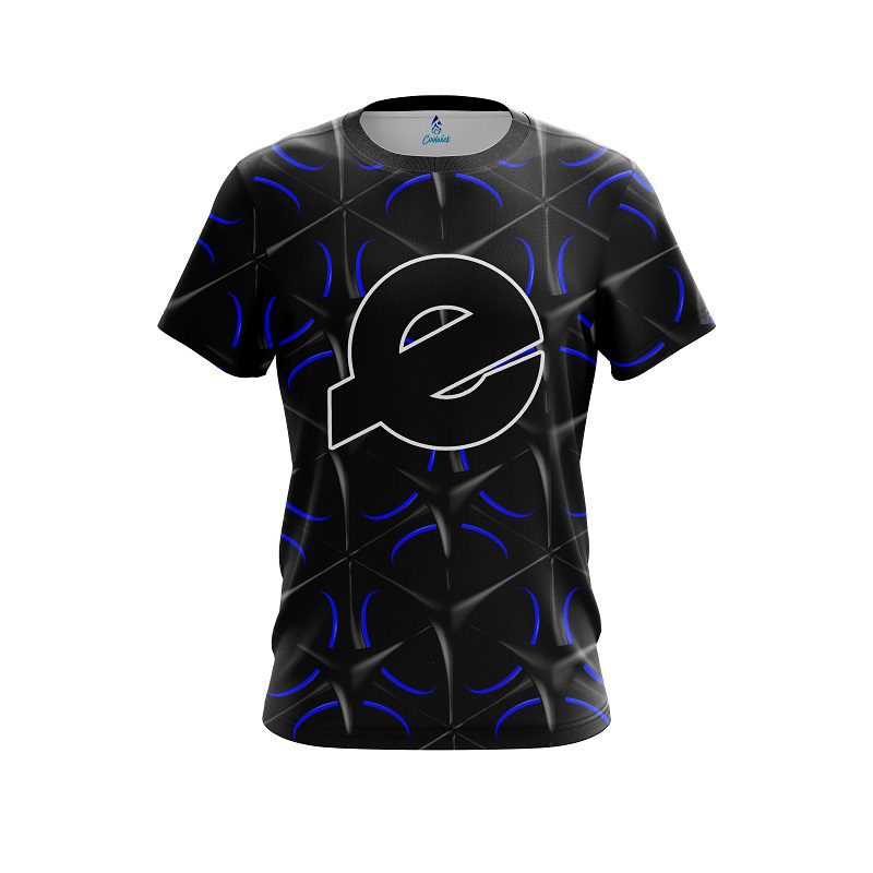 Ebonite Blue And Black Grid CoolWick Bowling Jersey