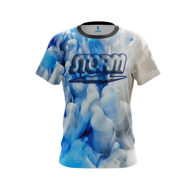 Storm Blue Clouds CoolWick Bowling Jersey