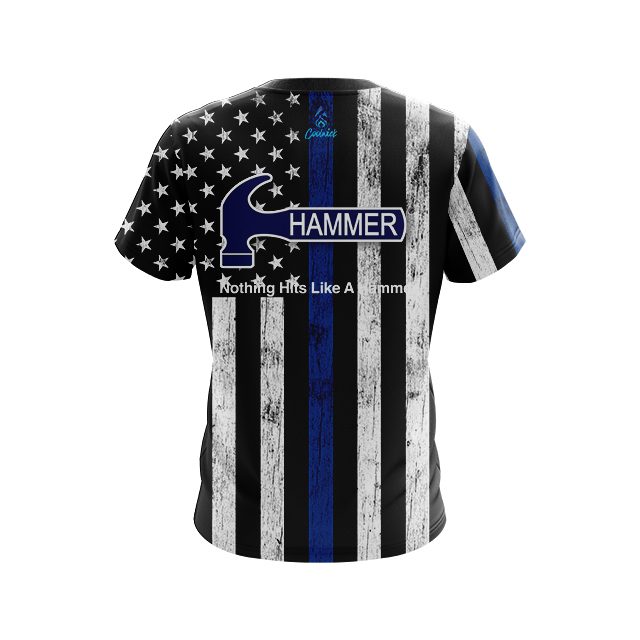 Hammer Blue Line CoolWick Bowling Jersey - Image 2