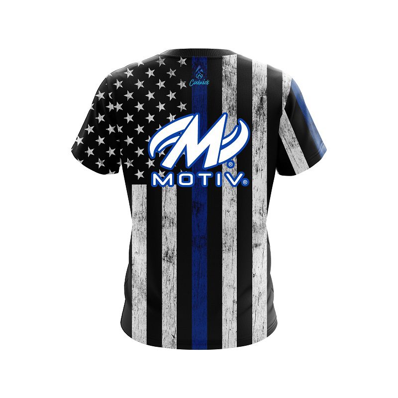 Motiv Blue Line CoolWick Bowling Jersey - Image 2