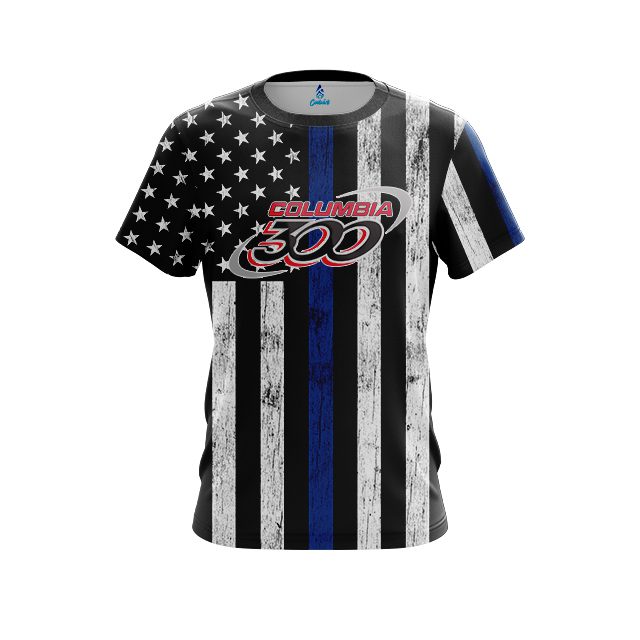 Columbia 300 Blue Line CoolWick Bowling Jersey