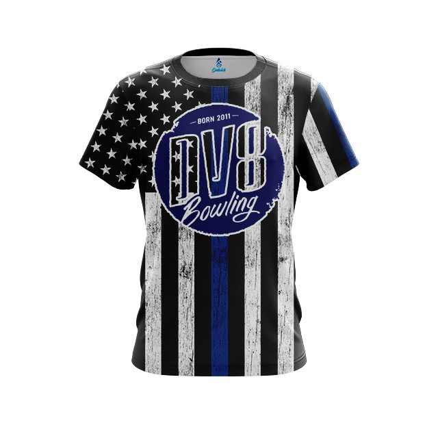 DV8 Blue Line CoolWick Bowling Jersey