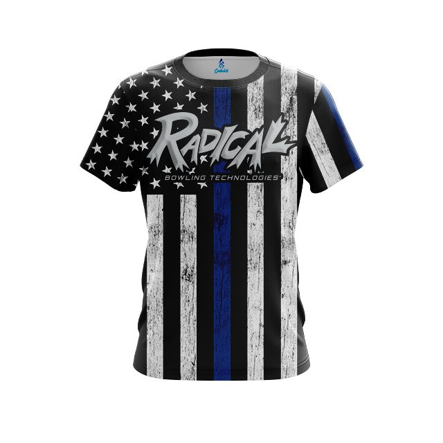 Radical Blue Line CoolWick Bowling Jersey