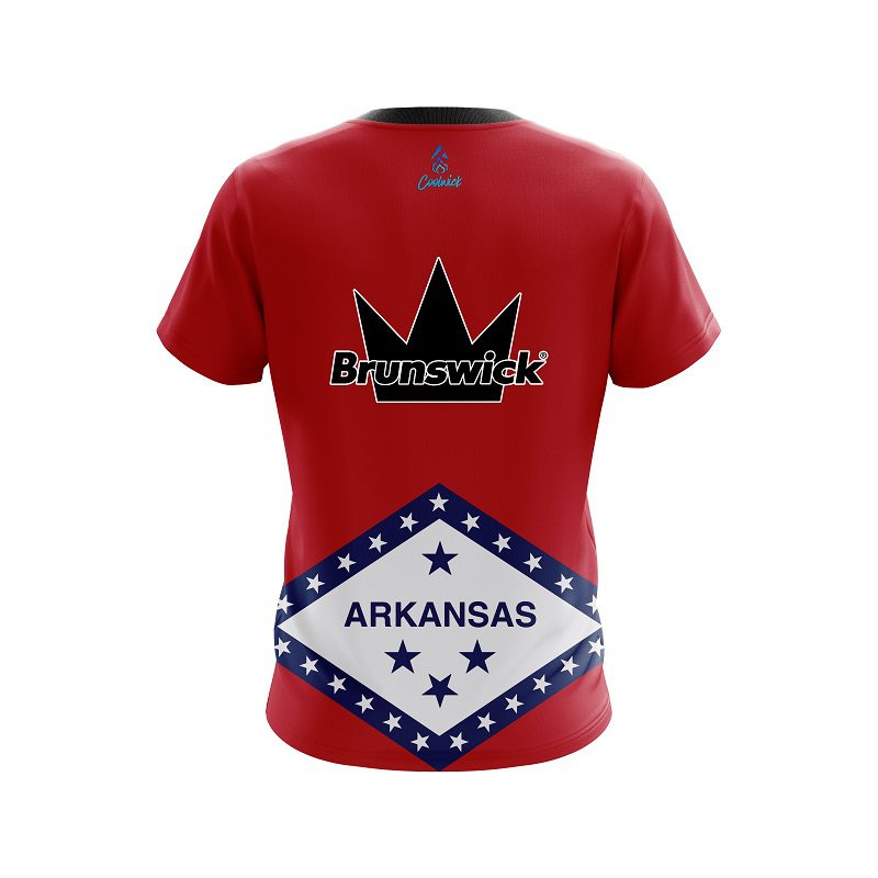 Brunswick Arkansas Flag CoolWick Bowling Jersey - Image 2