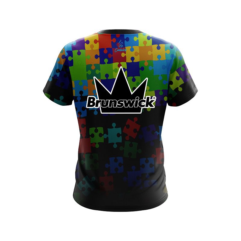 Brunswick Autism Awareness Be Kind CoolWick Bowling Jersey - Image 2