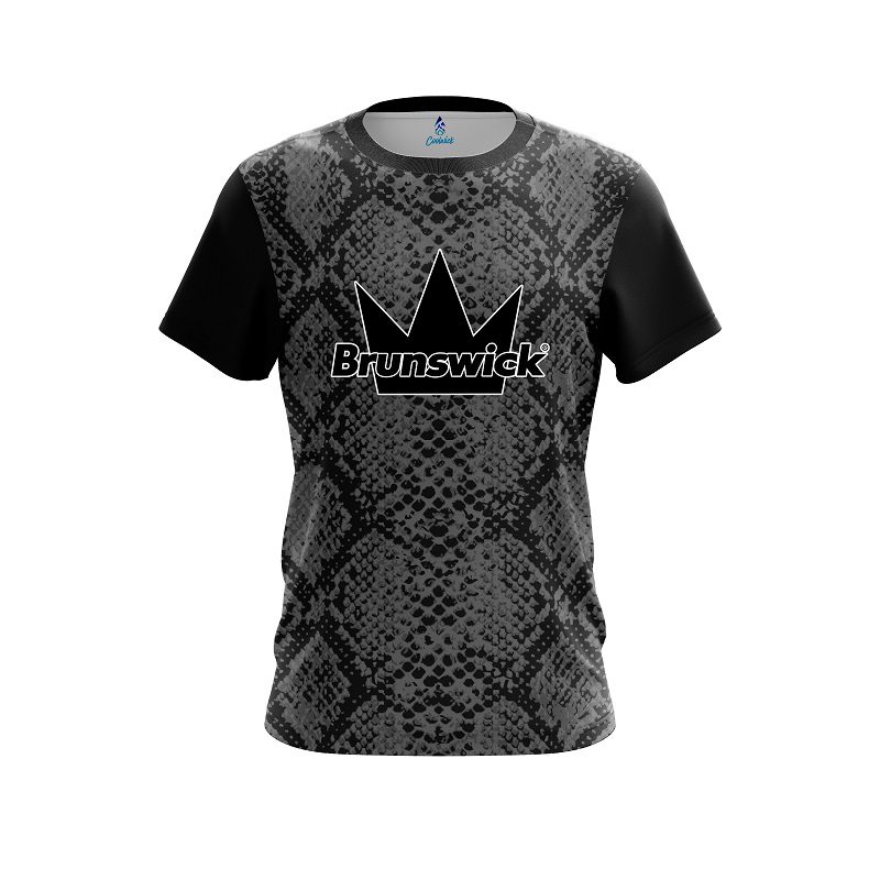 Brunswick Snake Skin Black CoolWick Bowling Jersey