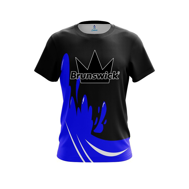 Brunswick Blue Splash CoolWick Bowling Jersey