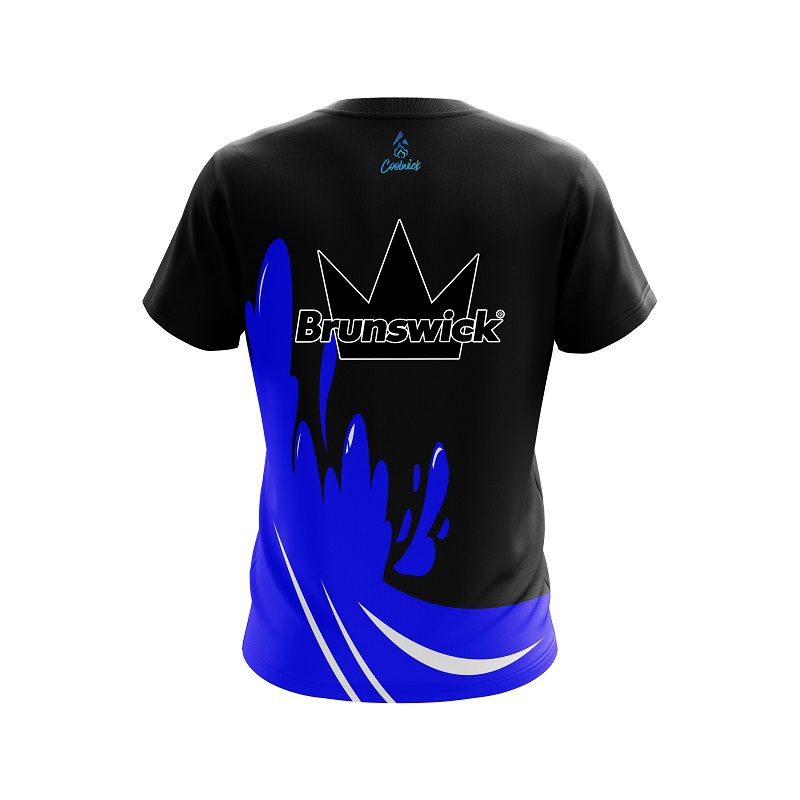 Brunswick Blue Splash CoolWick Bowling Jersey - Image 2