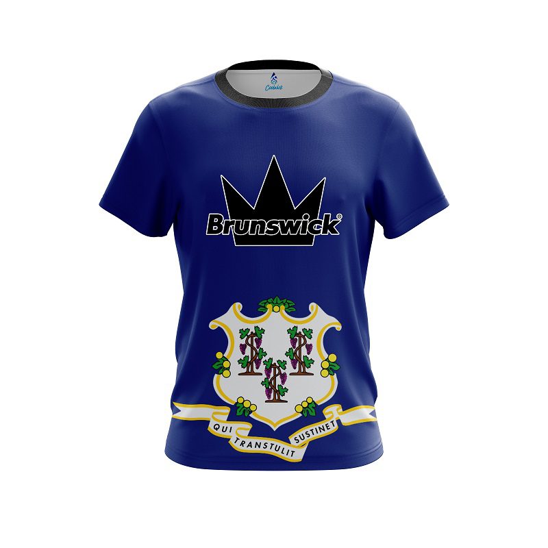 Brunswick Connecticut Flag CoolWick Bowling Jersey