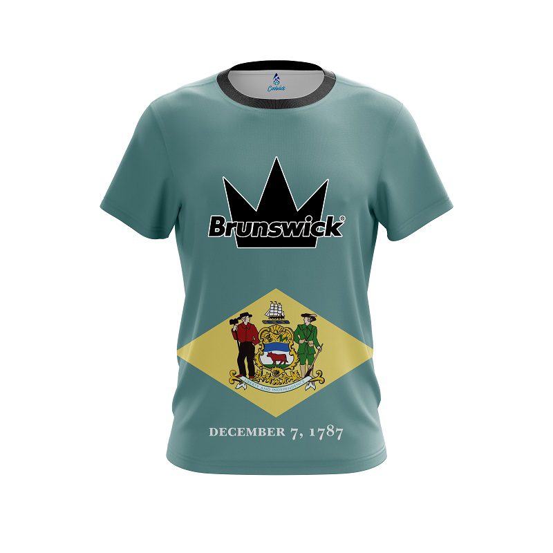 Brunswick Delaware Flag CoolWick Bowling Jersey