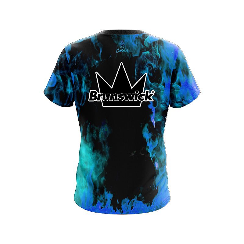 Brunswick Blue Flame CoolWick Bowling Jersey - Image 2