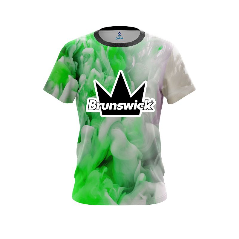 Brunswick Green Clouds CoolWick Bowling Jersey
