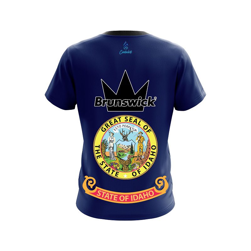 Brunswick Idaho Flag CoolWick Bowling Jersey - Image 2
