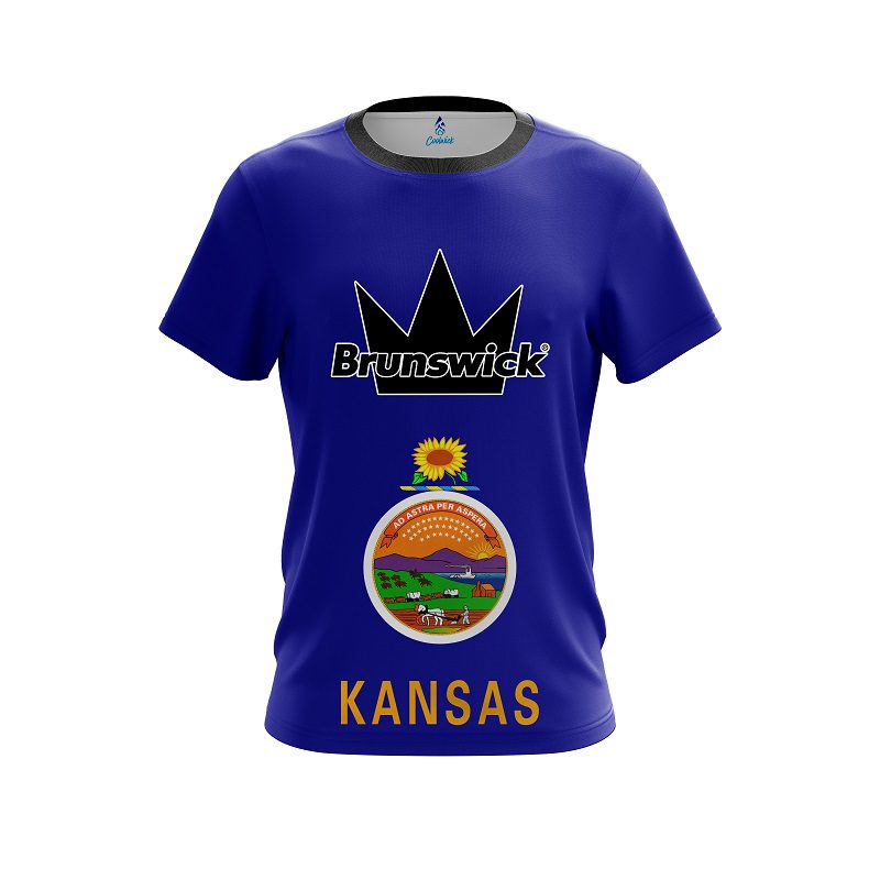 Brunswick Kansas Flag CoolWick Bowling Jersey