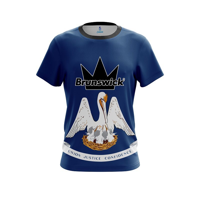 Brunswick Louisiana Flag CoolWick Bowling Jersey