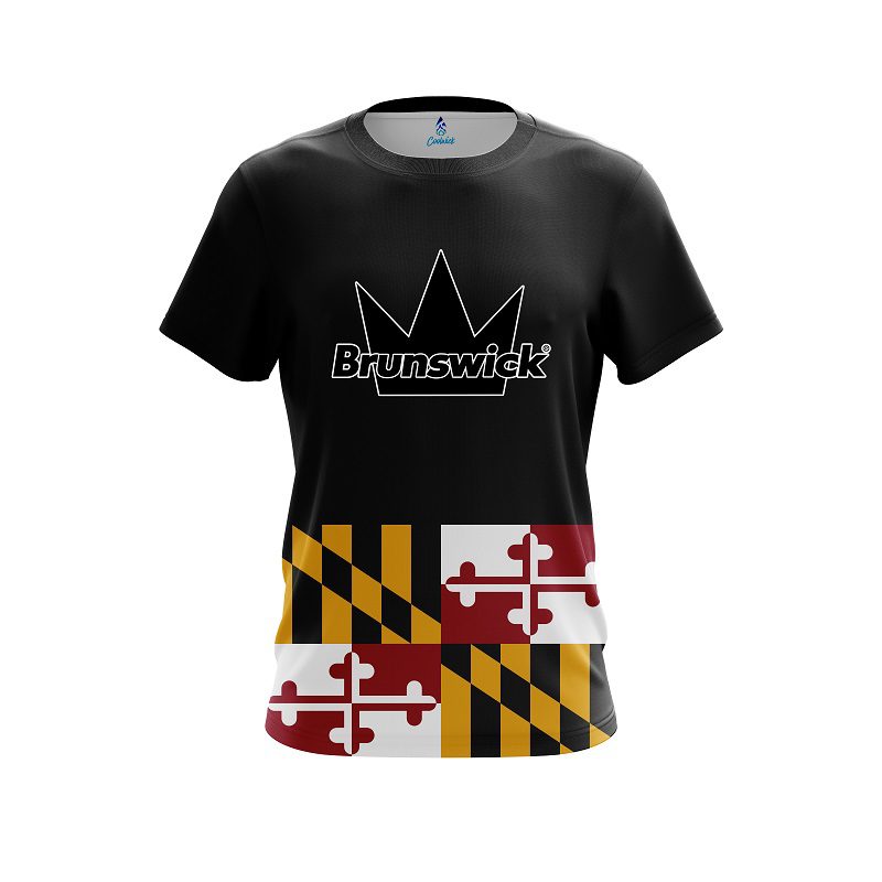 Brunswick Maryland Flag CoolWick Bowling Jersey