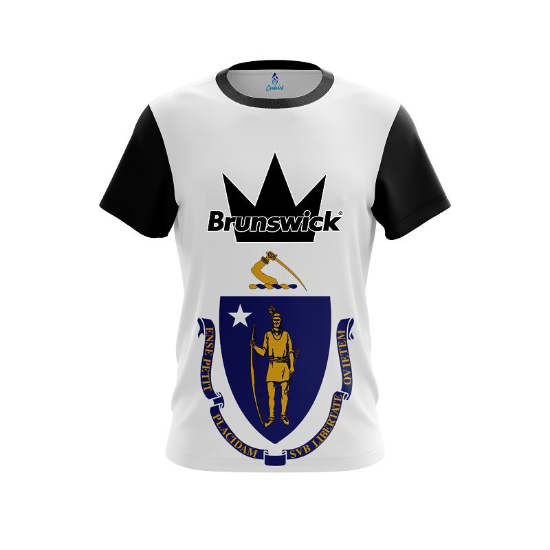 Brunswick Masssachucets Flag CoolWick Bowling Jersey