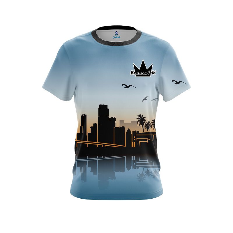 Brunswick Miami Skyline CoolWick Bowling Jersey