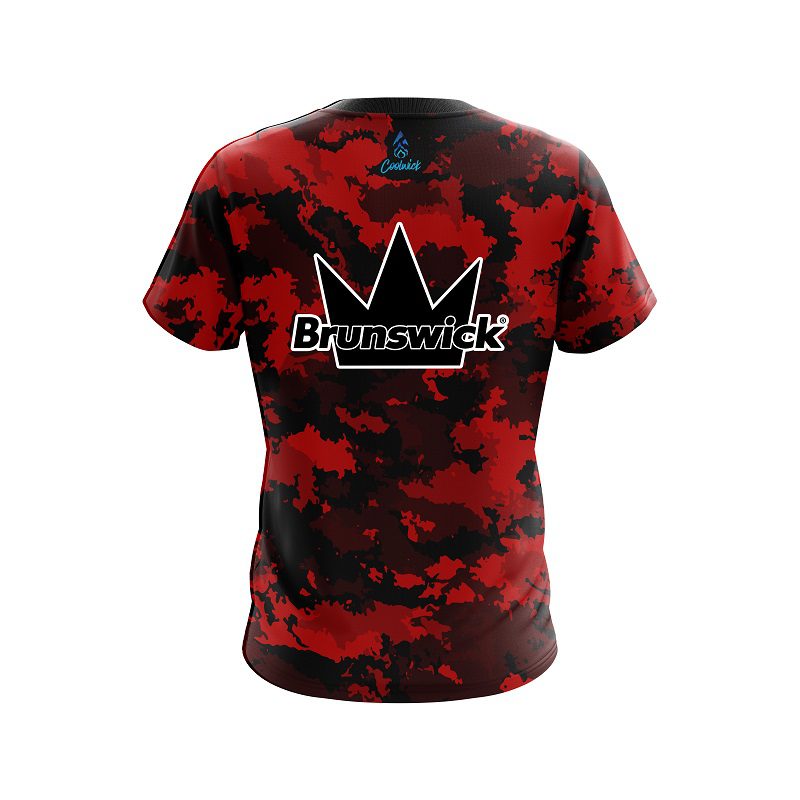 Brunswick Military Red CoolWick Bowling Jersey - Image 2