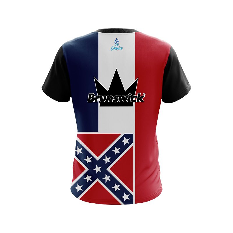 Brunswick Mississippi Flag CoolWick Bowling Jersey - Image 2