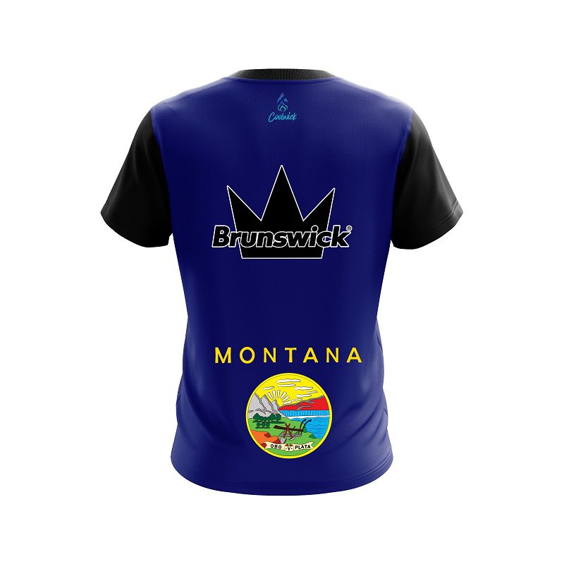 Brunswick Montana Flag CoolWick Bowling Jersey - Image 2