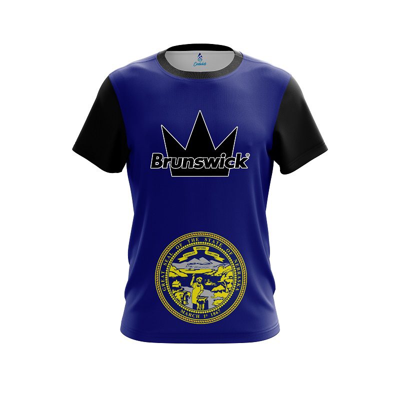Brunswick Nebraska Flag CoolWick Bowling Jersey