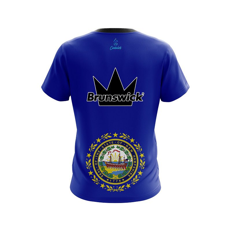 Brunswick New Hampshire Flag CoolWick Bowling Jersey - Image 2