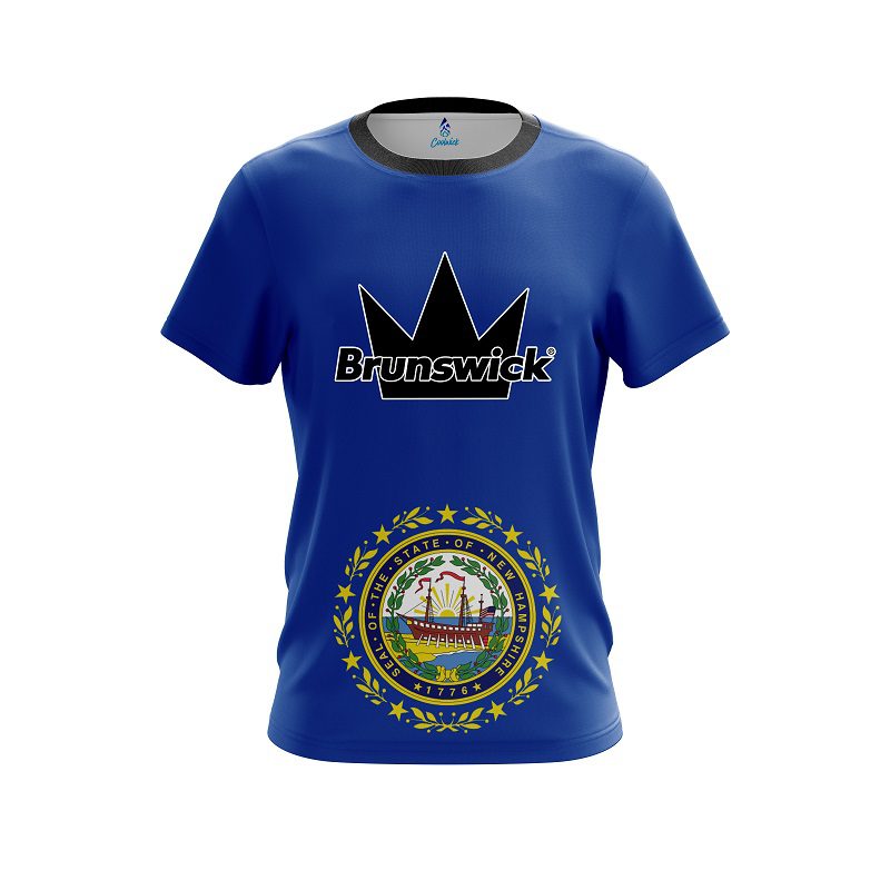 Brunswick New Hampshire Flag CoolWick Bowling Jersey