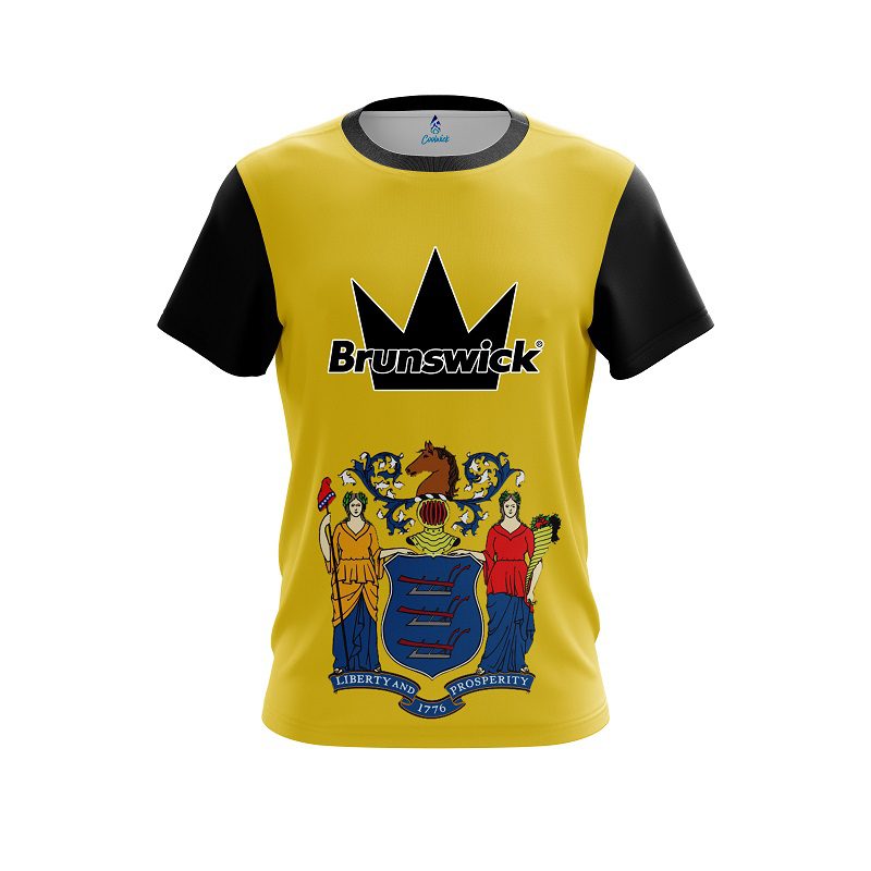 Brunswick New Jersey Flag CoolWick Bowling Jersey
