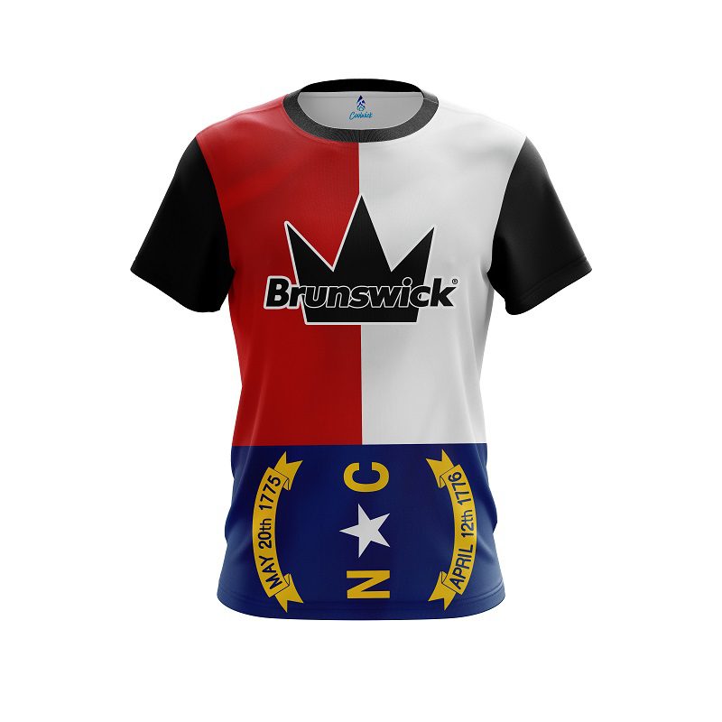 Brunswick North Carolina Flag CoolWick Bowling Jersey