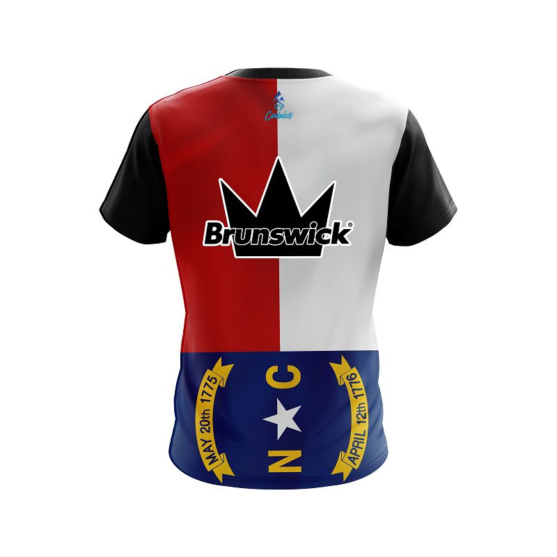 Brunswick North Carolina Flag CoolWick Bowling Jersey - Image 2