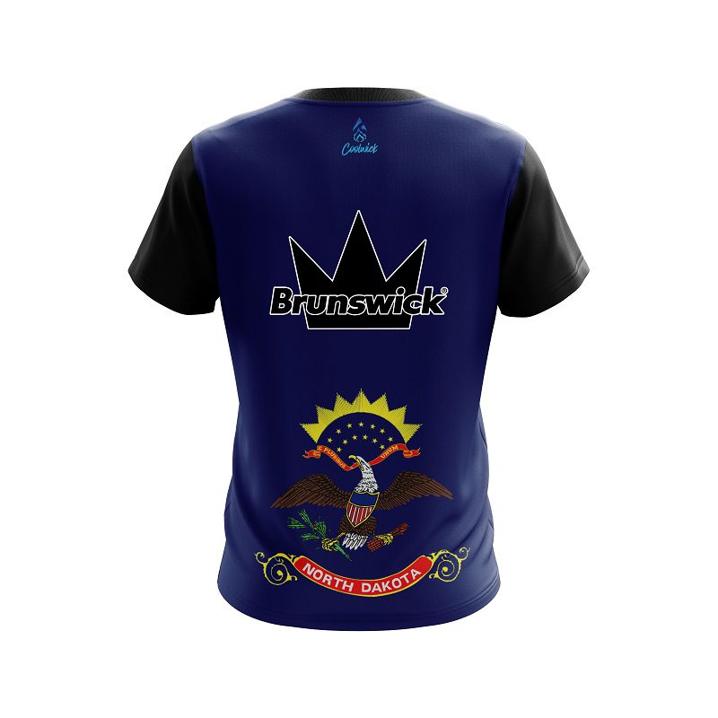 Brunswick North Dakota Flag CoolWick Bowling Jersey - Image 2