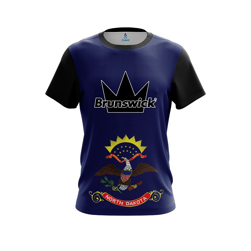Brunswick North Dakota Flag CoolWick Bowling Jersey