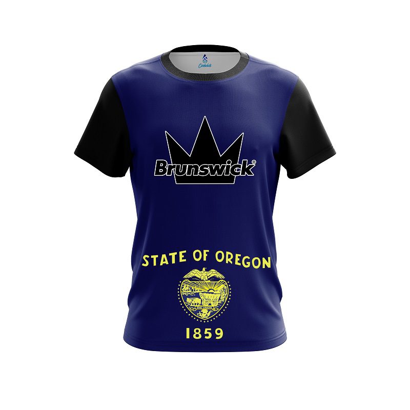 Brunswick Oregon Flag CoolWick Bowling Jersey