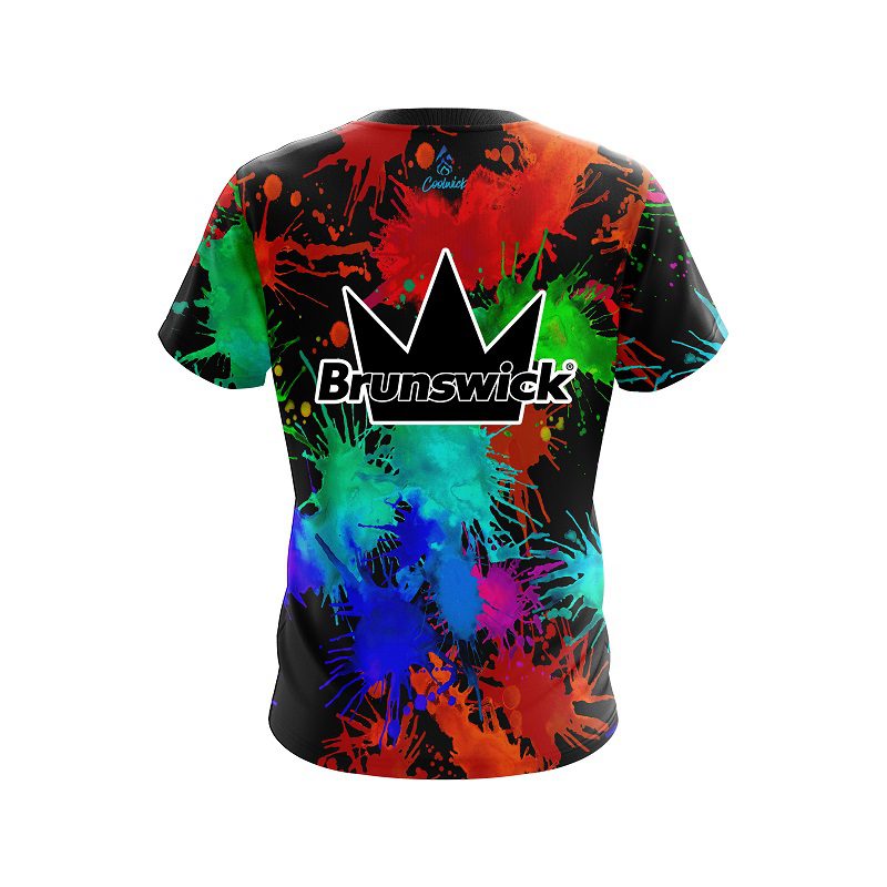 Brunswick Paint Splatter CoolWick Bowling Jersey - Image 2