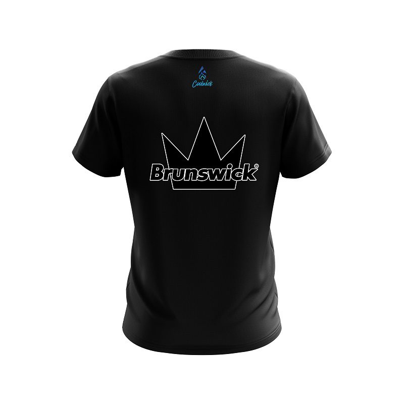Brunswick Plain Black CoolWick Bowling Jersey - Image 2