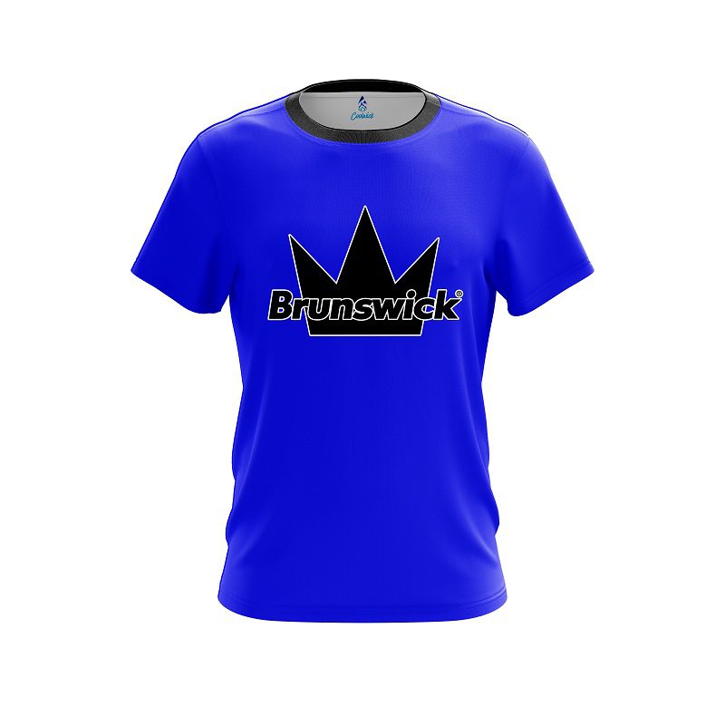 Brunswick Plain Blue CoolWick Bowling Jersey